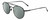 Profile View of John Varvatos V547 Designer Polarized Sunglasses with Custom Cut Smoke Grey Lenses in Matte Black Unisex Pilot Full Rim Metal 52 mm