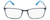 Front View of Police VPLA46 Unisex Rectangular Designer Reading Glasses Navy Blue Silver 56 mm