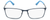 Front View of Police VPLA46 Designer Single Vision Prescription Rx Eyeglasses in Matte Navy Blue Cyan Silver Unisex Rectangular Full Rim Metal 56 mm