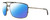 Profile View of Police SPL965 Designer Polarized Reading Sunglasses with Custom Cut Powered Blue Mirror Lenses in Shiny Gunmetal Matte Brown Tortoise Havana Unisex Pilot Full Rim Metal 63 mm