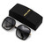 Top View of Police SPLA20 Women's Square Sunglasses in Black Glitter Gold/Grey Gradient 58mm
