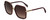 Profile View of Police SPLA20 Women's Square Sunglasses Burgundy Glitter Gold/Red Gradient 58 mm