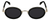 Front View of Police SPLA21 Women's Oval Designer Sunglasses Black Glitter Gold/Dark Grey 47mm