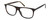 Profile View of Chopard SCH294 Designer Reading Eye Glasses with Custom Cut Powered Lenses in Gloss Dark Brown Tortoise Havana Gunmetal Unisex Panthos Full Rim Acetate 57 mm