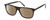 Profile View of Chopard SCH294 Designer Polarized Reading Sunglasses with Custom Cut Powered Amber Brown Lenses in Gloss Dark Brown Tortoise Havana Gunmetal Unisex Panthos Full Rim Acetate 57 mm