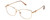 Profile View of Chopard VCHF50S Cateye Reading Glasses 24KT Rose Gold Plated Silver Gemtone 55mm