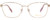 Front View of Chopard VCHF50S Cateye Reading Glasses 24KT Rose Gold Plated Silver Gemtone 55mm