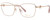 Close Up View of Chopard VCHF50S Cateye Reading Glasses 24KT Rose Gold Plated Silver Gemtone 55mm