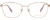 Front View of Chopard VCHF50S Designer Reading Eye Glasses with Custom Cut Powered Lenses in 24KT Rose Gold Plated Pink Crystal Silver Gemstone Accents Ladies Cat Eye Full Rim Metal 55 mm