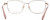 Top View of Chopard VCHF50S Designer Reading Eye Glasses with Custom Cut Powered Lenses in 24KT Rose Gold Plated Pink Crystal Silver Gemstone Accents Ladies Cat Eye Full Rim Metal 55 mm