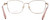 Top View of Chopard VCHF50S Designer Progressive Lens Prescription Rx Eyeglasses in 24KT Rose Gold Plated Pink Crystal Silver Gemstone Accents Ladies Cat Eye Full Rim Metal 55 mm