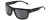 Profile View of Lozza SL4262-0700 Unisex Rectangle Designer Sunglasses in Gloss Black/Grey 58 mm