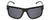 Front View of Lozza SL4262-0700 Unisex Rectangle Designer Sunglasses in Gloss Black/Grey 58 mm