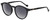 Profile View of Yalea SYA032-700Y Unisex Round Designer Sunglasses Black Gold/Grey Gradient 51mm