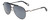 Profile View of Zadig & Voltaire SZV280-568Y Unisex Aviator Sunglasses Black Gunmetal/Grey 60 mm