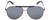 Front View of Zadig & Voltaire SZV280-568Y Unisex Aviator Sunglasses Black Gunmetal/Grey 60 mm