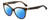 Profile View of Kate Spade DAESHA/S 305 Designer Polarized Sunglasses with Custom Cut Blue Mirror Lenses in Brown Crystal Black Floral Pattern Gold Ladies Cat Eye Full Rim Acetate 56 mm