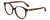 Profile View of Kate Spade ELIZA/F/S 086 Designer Bi-Focal Prescription Rx Eyeglasses in Dark Brown Tortoise Havana Amber Gold Ladies Round Full Rim Acetate 55 mm