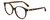 Profile View of Kate Spade ELIZA/F/S 086 Designer Blue Light Blocking Eyeglasses in Dark Brown Tortoise Havana Amber Gold Ladies Round Full Rim Acetate 55 mm