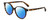 Profile View of Kate Spade ELIZA/F/S 086 Designer Polarized Sunglasses with Custom Cut Blue Mirror Lenses in Dark Brown Tortoise Havana Amber Gold Ladies Round Full Rim Acetate 55 mm