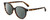 Profile View of Kate Spade ELIZA/F/S 086 Designer Polarized Reading Sunglasses with Custom Cut Powered Smoke Grey Lenses in Dark Brown Tortoise Havana Amber Gold Ladies Round Full Rim Acetate 55 mm