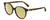 Profile View of Kate Spade ELIZA/F/S 086 Designer Polarized Reading Sunglasses with Custom Cut Powered Sun Flower Yellow Lenses in Dark Brown Tortoise Havana Amber Gold Ladies Round Full Rim Acetate 55 mm