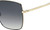 Side View of Kate Spade FENTON/G/S 807 Womens Sunglasses Silver Black/Grey Blue Gradient 60mm