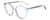 Profile View of Kate Spade KIMBERLYN/G/S PJP Designer Progressive Lens Prescription Rx Eyeglasses in Sky Blue Crystal Ladies Round Full Rim Acetate 56 mm