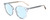 Profile View of Kate Spade KIMBERLYN/G/S PJP Designer Blue Light Blocking Eyeglasses in Sky Blue Crystal Ladies Round Full Rim Acetate 56 mm