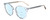 Profile View of Kate Spade KIMBERLYN/G/S PJP Designer Progressive Lens Blue Light Blocking Eyeglasses in Sky Blue Crystal Ladies Round Full Rim Acetate 56 mm
