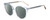 Profile View of Kate Spade KIMBERLYN/G/S PJP Designer Polarized Reading Sunglasses with Custom Cut Powered Smoke Grey Lenses in Sky Blue Crystal Ladies Round Full Rim Acetate 56 mm