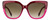 Front View of Kate Spade KIYANNA/S LHF Cat Eye Sunglasses Burgundy Crystal/Brown Gradient 55mm