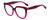 Profile View of Kate Spade KIYANNA/S LHF Designer Reading Eye Glasses in Burgundy Red Crystal Ladies Cat Eye Full Rim Acetate 55 mm