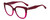 Profile View of Kate Spade KIYANNA/S LHF Designer Bi-Focal Prescription Rx Eyeglasses in Burgundy Red Crystal Ladies Cat Eye Full Rim Acetate 55 mm