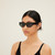 Side View of SITO SHADES Diamond Unisex Designer Sunglasses in Black/Polarized Iron Grey 55mm