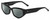 Profile View of SITO SHADES Diamond Designer Polarized Sunglasses with Custom Cut Smoke Grey Lenses in Gloss Black Unisex Rectangular Full Rim Acetate 55 mm