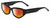 Profile View of SITO SHADES Diamond Designer Polarized Sunglasses with Custom Cut Red Mirror Lenses in Gloss Black Unisex Rectangular Full Rim Acetate 55 mm
