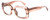 Profile View of SITO SHADES Indi Designer Progressive Lens Blue Light Blocking Eyeglasses in Biscotti Brown Striped Crystal Unisex Square Full Rim Acetate 50 mm