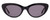 Front View of SITO SHADES Siena Unisex Cat Eye Designer Sunglasses Gloss Black/Smoke Grey 50mm