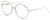 Profile View of Elton John DODGERS 1975 Designer Blue Light Blocking Eyeglasses in White Unisex Round Full Rim Acetate 59 mm