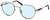 Profile View of Elton John BOHEMIAN Designer Blue Light Blocking Eyeglasses in Antique Light Gold Green Blue Tortoise Ladies Oval Full Rim Metal 48 mm
