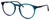 Profile View of Elton John CARIBOU Designer Progressive Lens Prescription Rx Eyeglasses in Electric Blue Green Crystal Unisex Round Full Rim Acetate 51 mm