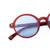 Top View of Elton John CHORISTER Unisex Sunglasses in Ruby Red Crystal/Blue Anti-Glare 46 mm