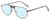 Profile View of Elton John CONCORDE Designer Progressive Lens Blue Light Blocking Eyeglasses in Matte Gunmetal Black Unisex Pilot Full Rim Metal 56 mm