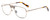 Profile View of Elton John CONCORDE 3 Designer Reading Eye Glasses with Custom Cut Powered Lenses in Light Gold Cheetah Print Tortoise Unisex Pilot Full Rim Metal 56 mm