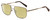 Profile View of Elton John KING Designer Polarized Reading Sunglasses with Custom Cut Powered Sun Flower Yellow Lenses in Shiny Gold Beige Brown Snakeskin Pattern Unisex Square Full Rim Metal 55 mm