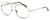 Profile View of Elton John LEMANS 1 Designer Blue Light Blocking Eyeglasses in Gold Red Blue Psychedelic Rainbow Multicolor Unisex Pilot Full Rim Metal 57 mm