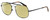 Profile View of Elton John LEMANS 2 Designer Polarized Reading Sunglasses with Custom Cut Powered Sun Flower Yellow Lenses in Satin Black Unisex Pilot Full Rim Metal 57 mm