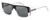 Profile View of Elton John LUCKY STAR 2 Unisex Sunglasses Black Blue Crystal/Polarized Grey 58mm