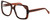 Profile View of Elton John SUPERSTAR Designer Blue Light Blocking Eyeglasses in Tortoise Havana Brown Orange Black Stripe Ladies Square Full Rim Acetate 55 mm